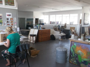 artist in her studio