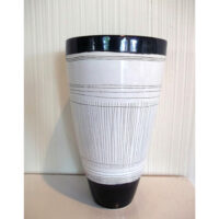 black and white vase