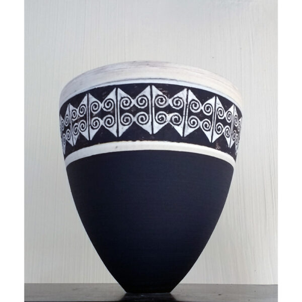 black and white vessel