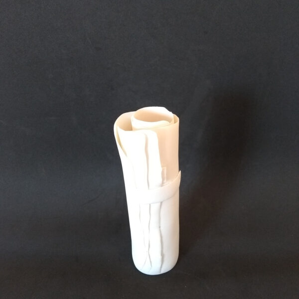 layered white vase