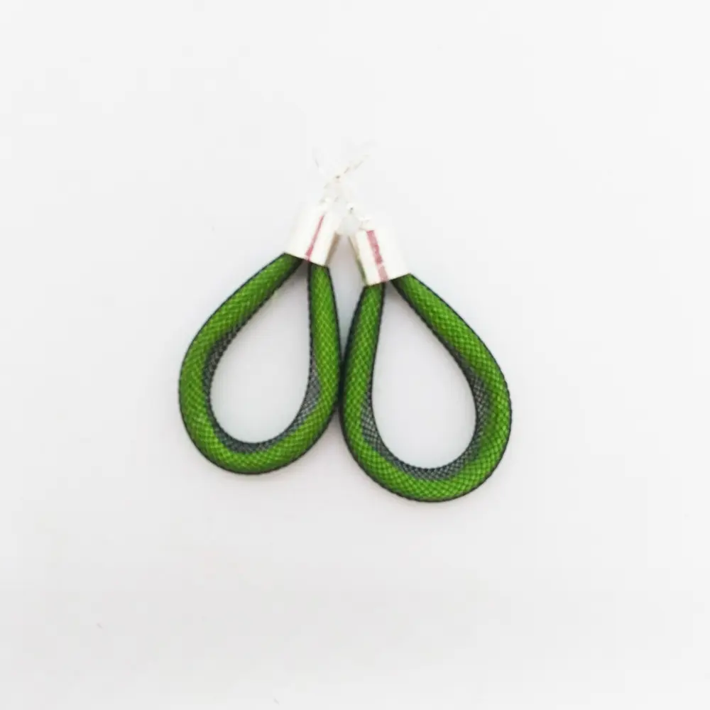 green earrings