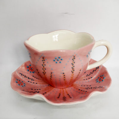 pink teacup