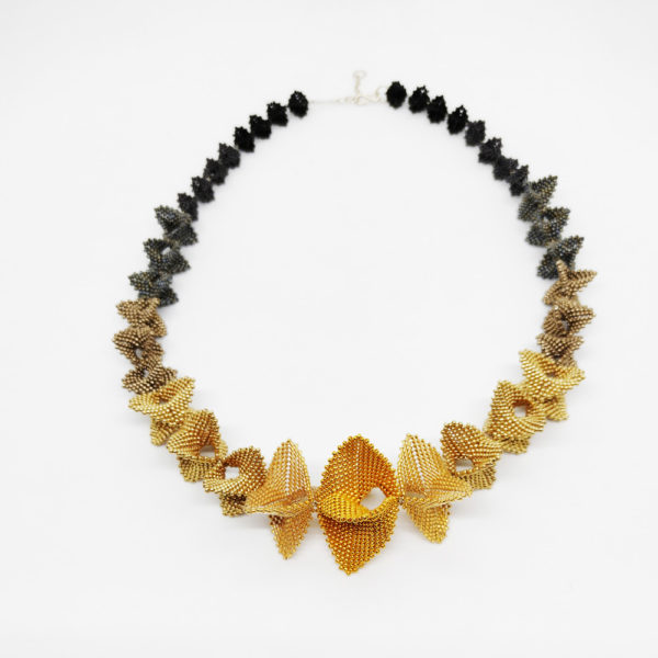 gold beaded necklace