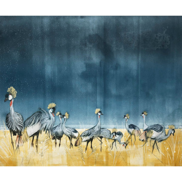 crown-crested cranes