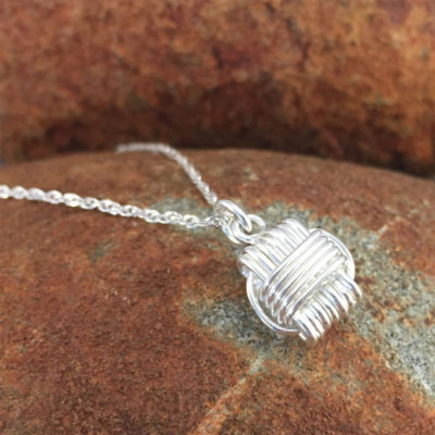 silver knot pendant