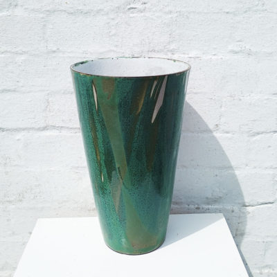 green vase